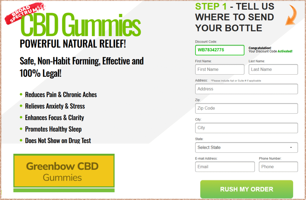 Greenbow CBD Gummies Order